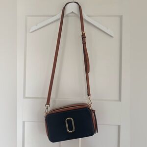 Black and Tan Crossbody Bag